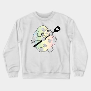 cute kawaii pink bunny funny bunny Crewneck Sweatshirt